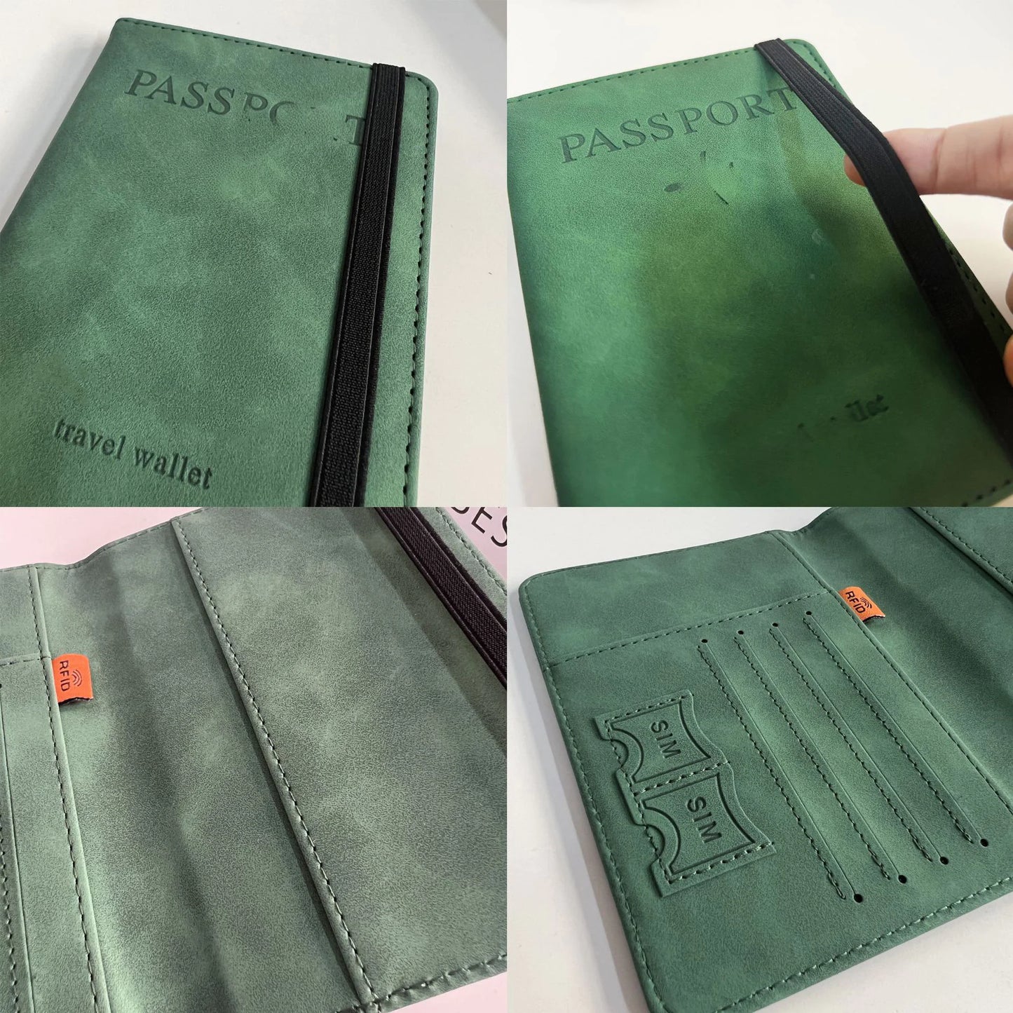 Travel Wallet RFID Passport Holder with Card Slots